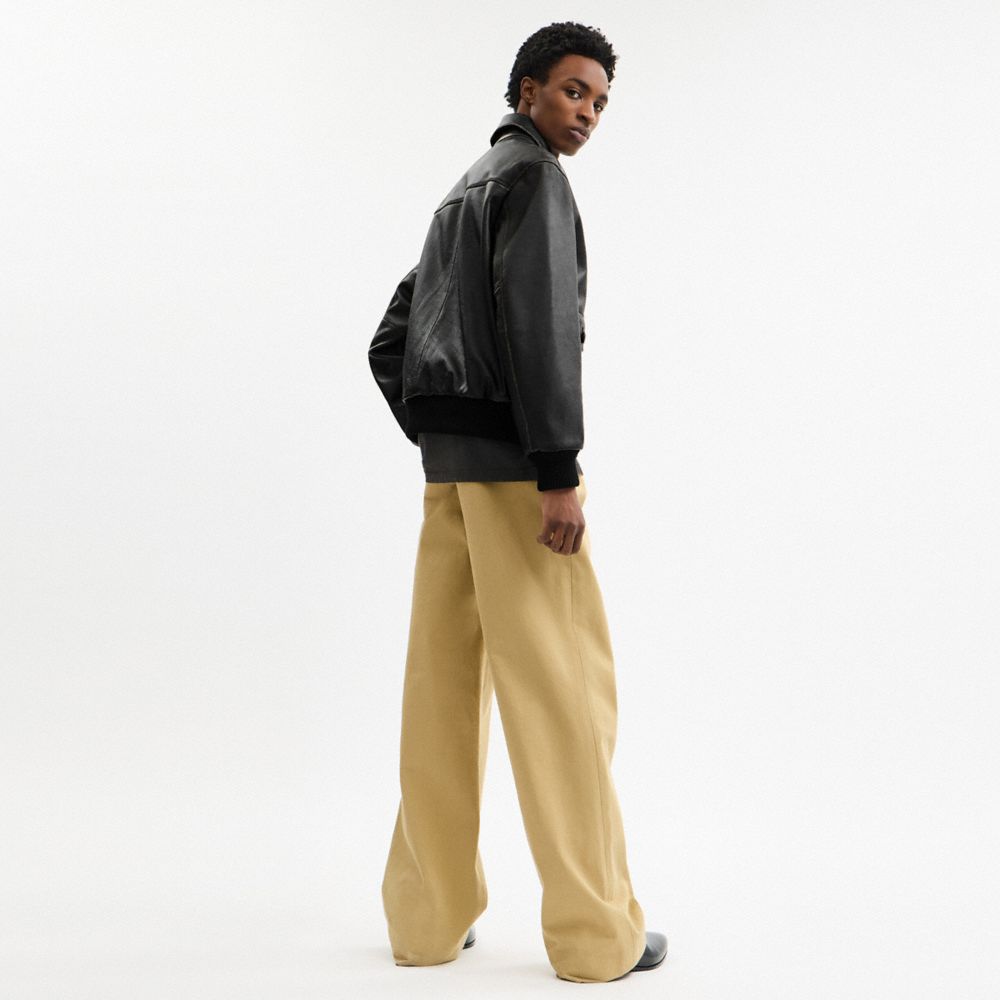 復古皮革BOMBER外套