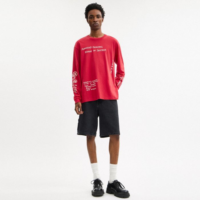 SKETCH HORSE AND CARRIAGE LONG SLEEVE T-SHIRT IN ORGANIC COTTON