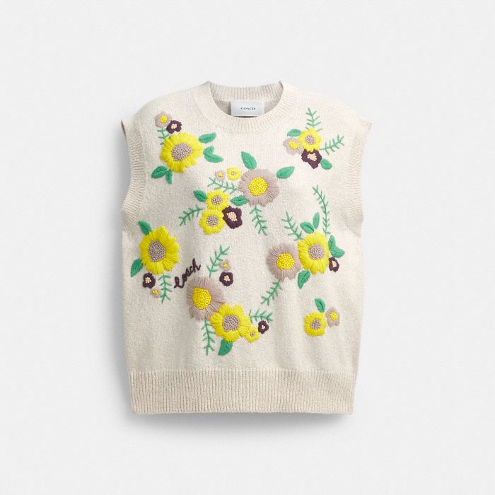 FLORAL KNIT VEST