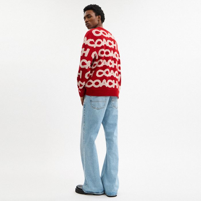 COACH ALLOVER CREWNECK SWEATER