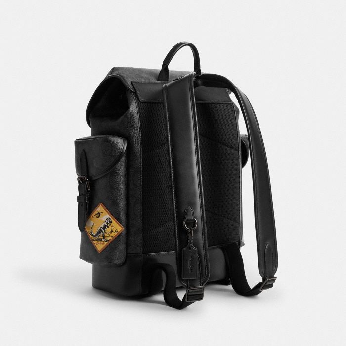 HITCH BACKPACK IN SIGNATURE CANVAS WITH PATCHES
