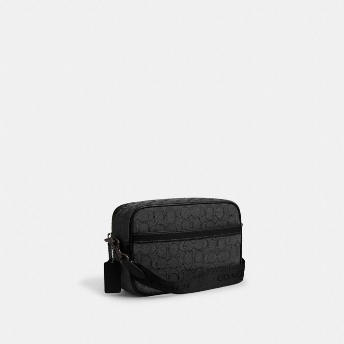 THEO CAMERA BAG IN SIGNATURE JACQUARD