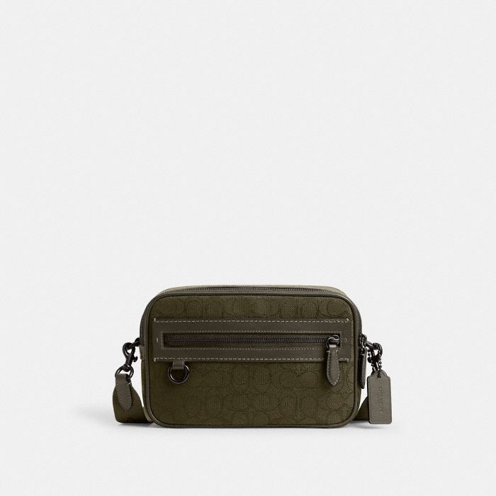 THEO CAMERA BAG IN SIGNATURE JACQUARD