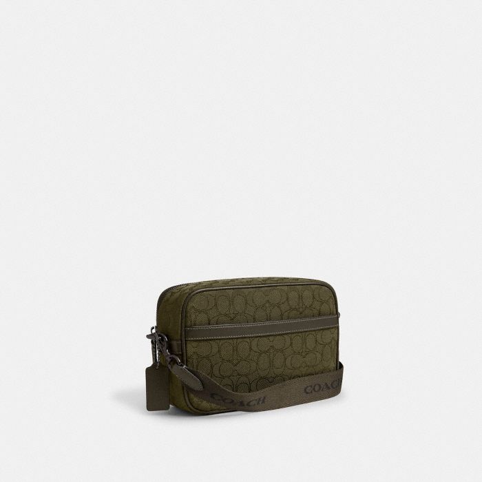 THEO CAMERA BAG IN SIGNATURE JACQUARD