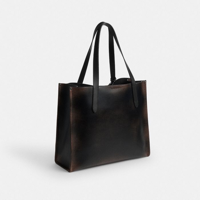 RELAY TOTE BAG IN LOVED LEATHER
