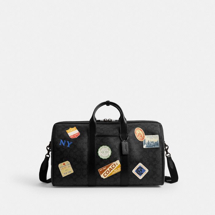 GOTHAM DUFFLE BAG 45 IN SIGNATURE CANVAS WITH PATCHES