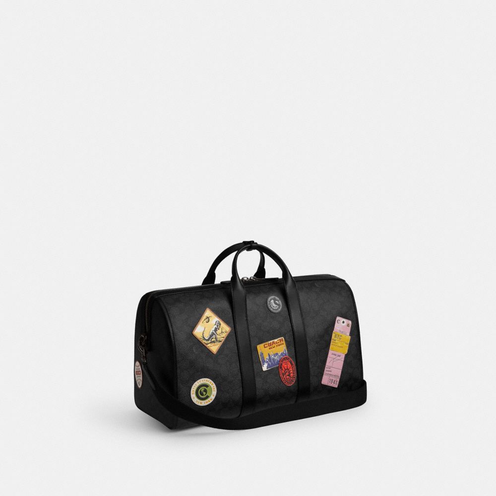 GOTHAM DUFFLE 45 經典 SIGNATURE 帆布徽章裝飾手袋