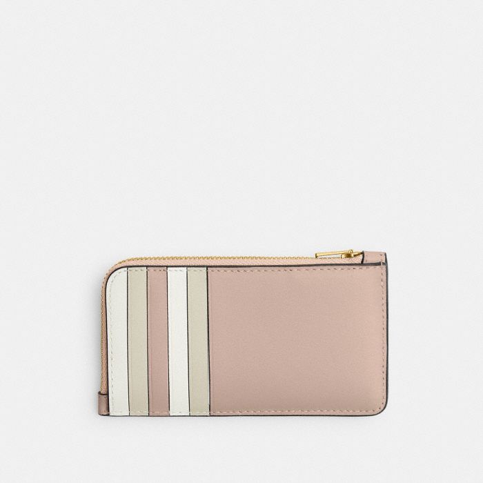 REFINED CALF COLORBLOCK LEATHER NEW YORK ZIP CARD CASE