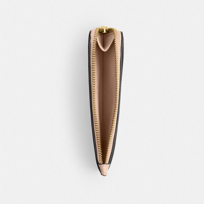 REFINED CALF COLORBLOCK LEATHER NEW YORK ZIP CARD CASE