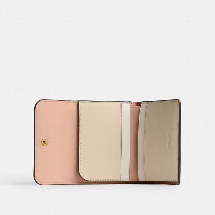 REFINED CALF COLORBLOCK LEATHER ESSENTIAL CARD HOLDER WALLET