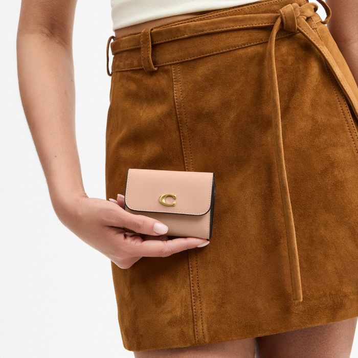 REFINED CALF COLORBLOCK LEATHER ESSENTIAL CARD HOLDER WALLET