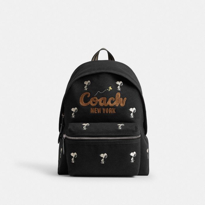 COACH X PEANUTS SNOOPY EMBROIDERED CARGO BACKPACK