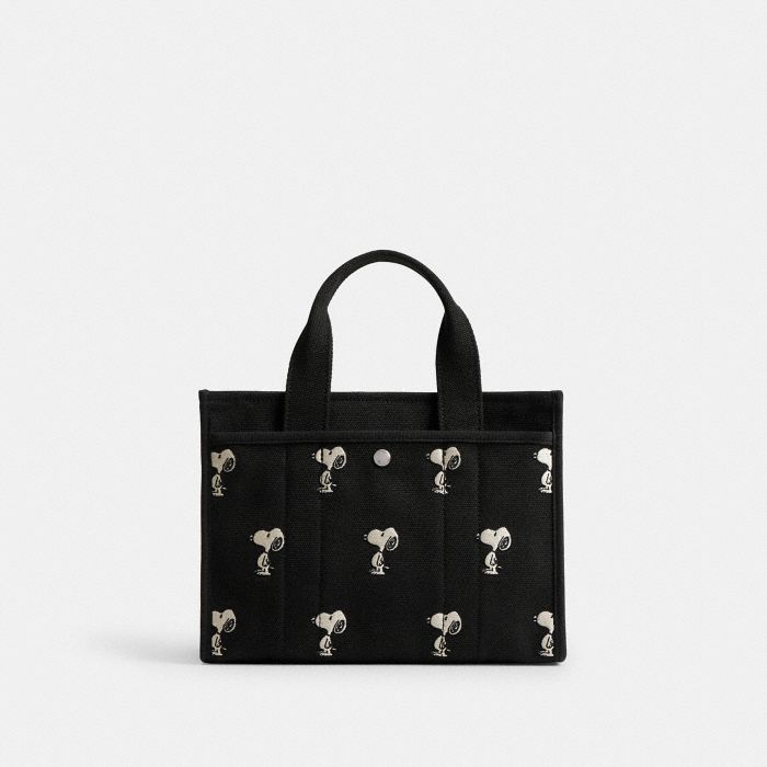 COACH X PEANUTS SNOOPY EMBROIDERED CARGO TOTE 26