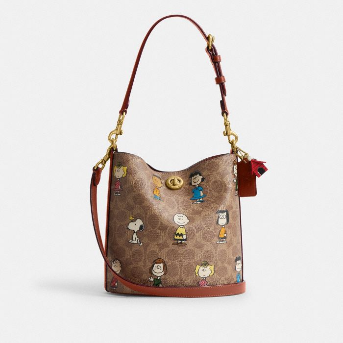COACH X PEANUTS PRINT WILLOW BUCKET 19