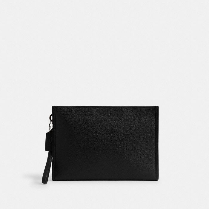 CHARTER POUCH WITH PEBBLED LEATHER
