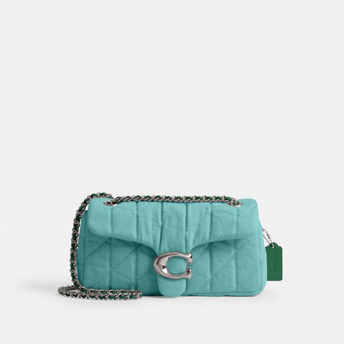 QUILTED COLORED DENIM TABBY SHOULDER BAG 26