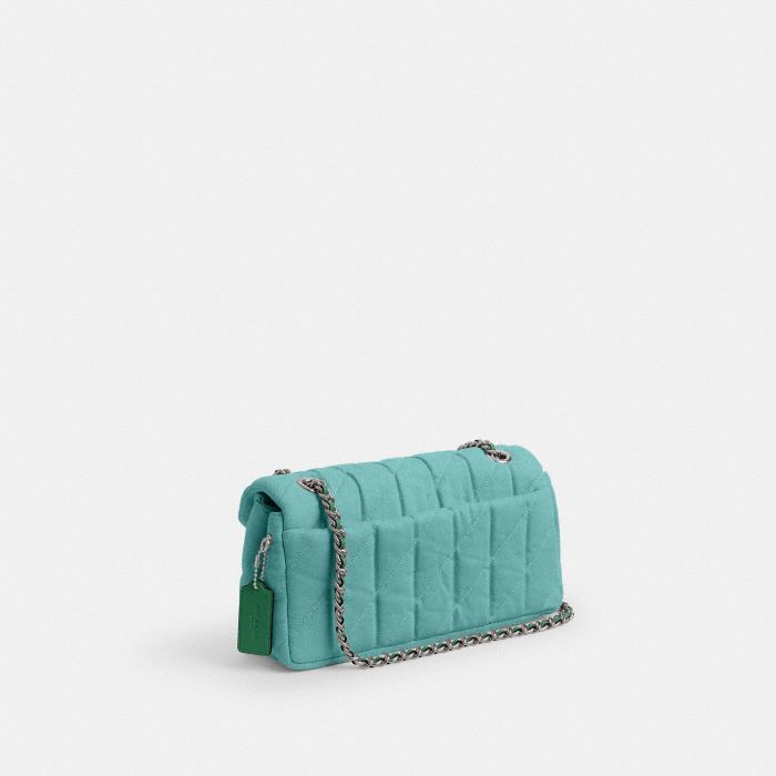 QUILTED COLORED DENIM TABBY SHOULDER BAG 26