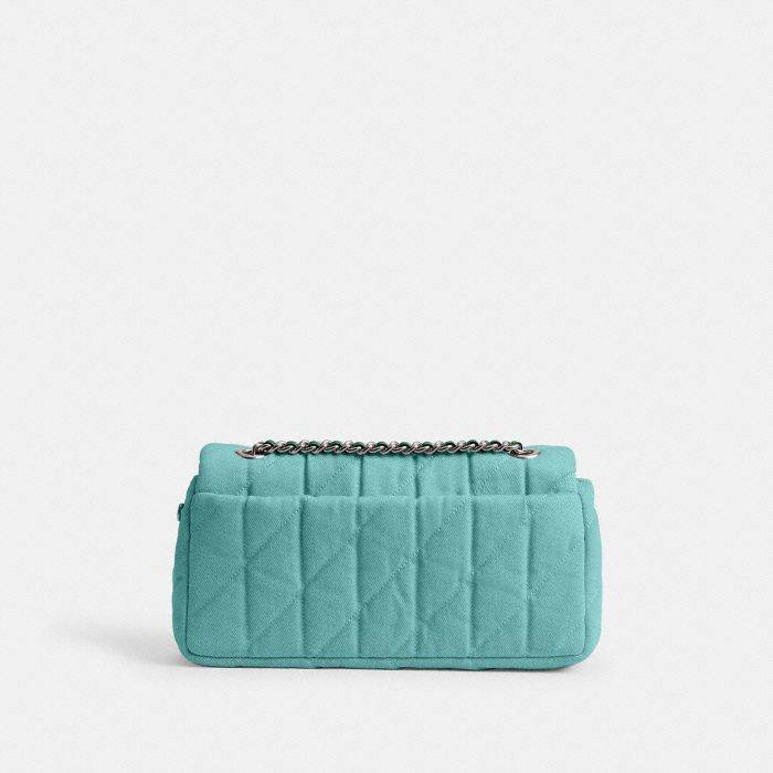 QUILTED COLORED DENIM TABBY SHOULDER BAG 26