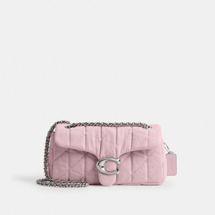 QUILTED COLORED DENIM TABBY SHOULDER BAG 26