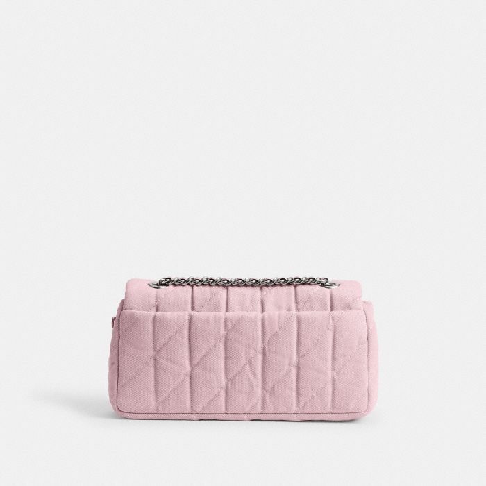 QUILTED COLORED DENIM TABBY SHOULDER BAG 26