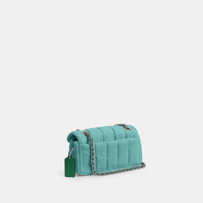 QUILTED COLORED DENIM TABBY SHOULDER BAG 20