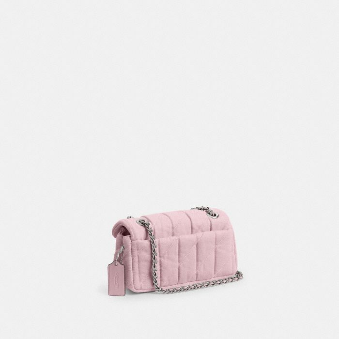 QUILTED COLORED DENIM TABBY SHOULDER BAG 20