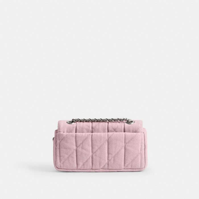 QUILTED COLORED DENIM TABBY SHOULDER BAG 20