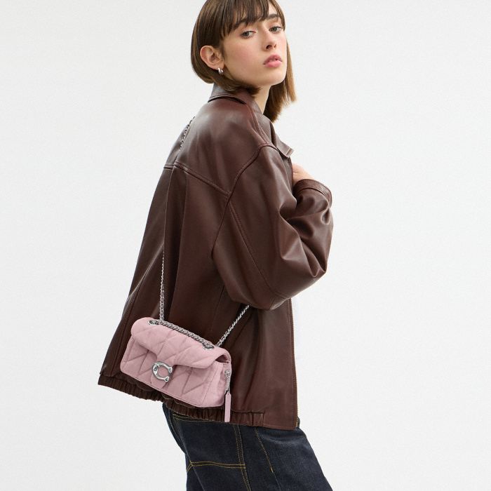 QUILTED COLORED DENIM TABBY SHOULDER BAG 20