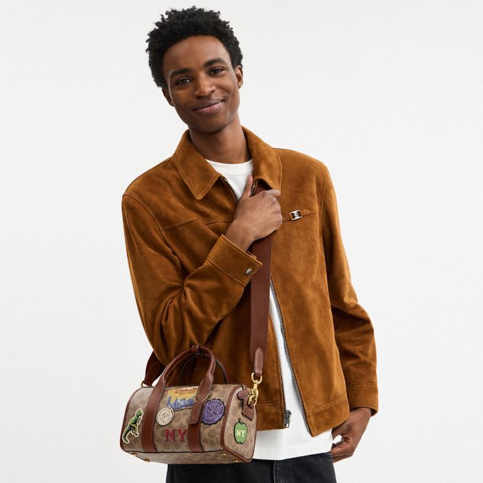 GOTHAM DUFFLE BAG 24 IN SIGNATURE CANVAS WITH PATCHES