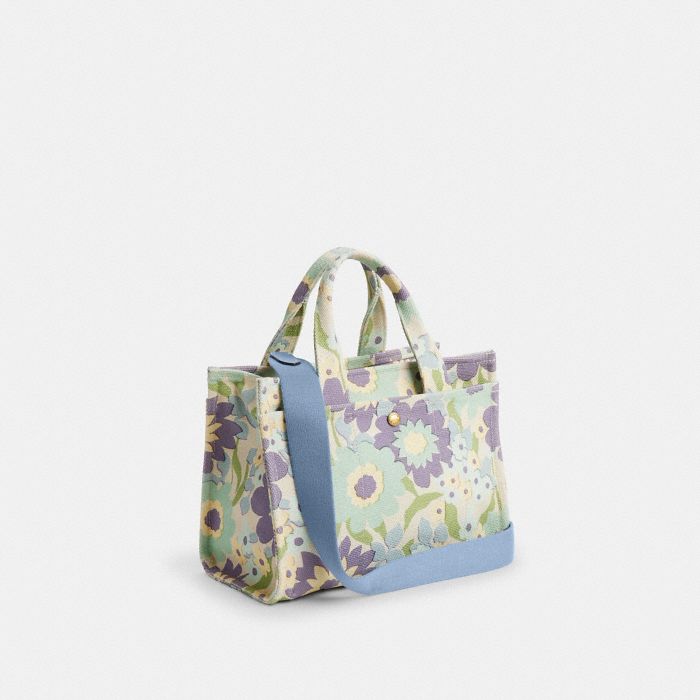 FLORAL PRINTED CARGO TOTE 26