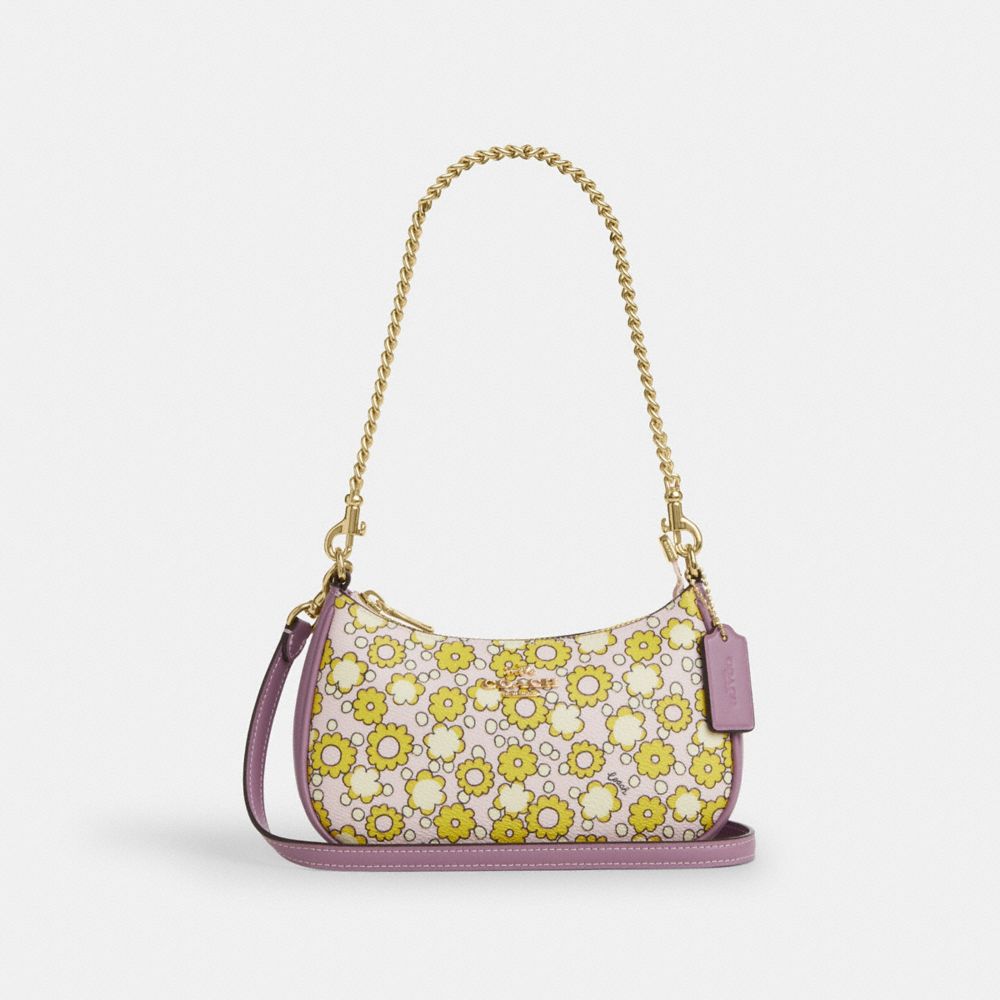 Teri Mini Crossbody Bag With Floral Print - CBG64 - Im/Lilac Multi