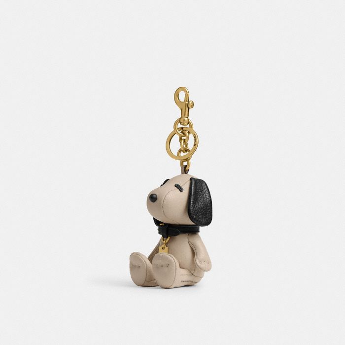 COACH X PEANUTS LEATHER SNOOPY BAG CHARM