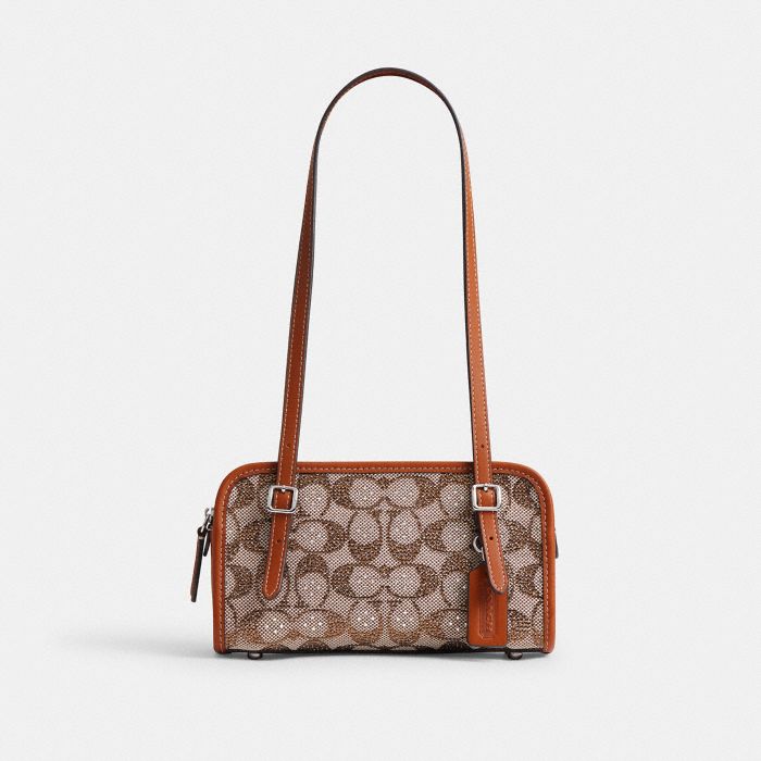 THE COACH ORIGINALS CRYSTAL SIGNATURE JACQUARD SWING ZIP 20