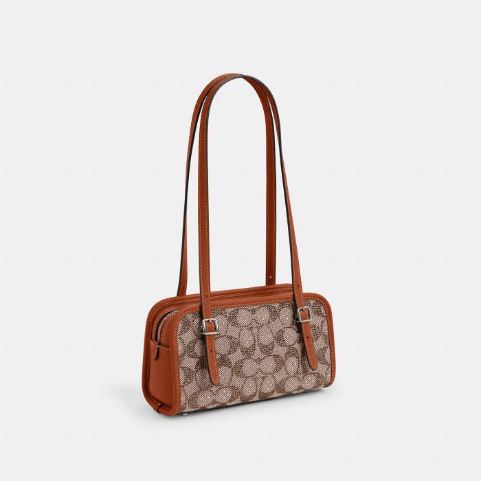 THE COACH ORIGINALS CRYSTAL SIGNATURE JACQUARD SWING ZIP 20