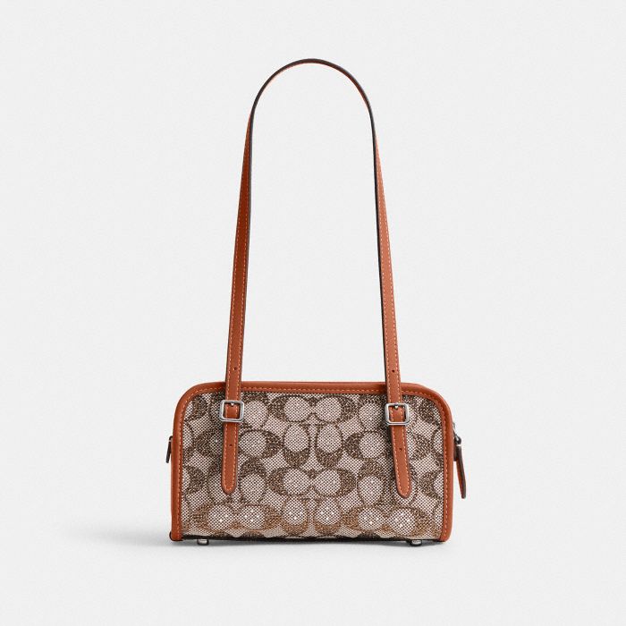 THE COACH ORIGINALS CRYSTAL SIGNATURE JACQUARD SWING ZIP 20