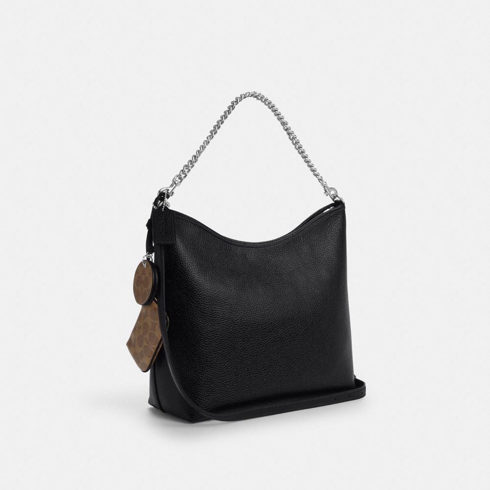 LAUREL LARGE SHOULDER BAG WITH MIRROR CHARM AND POUCH