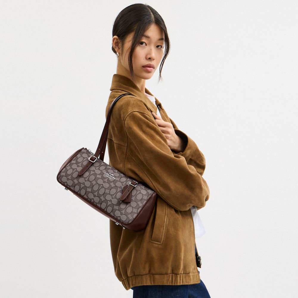 ASHER SHOULDER BAG IN SIGNATURE JACQUARD