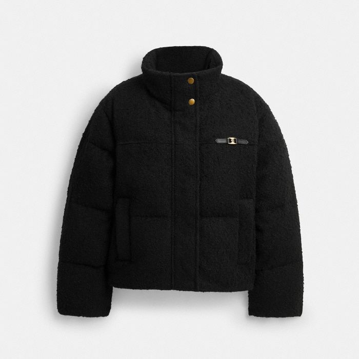 HERITAGE C CROPPED BOUCLE PUFFER