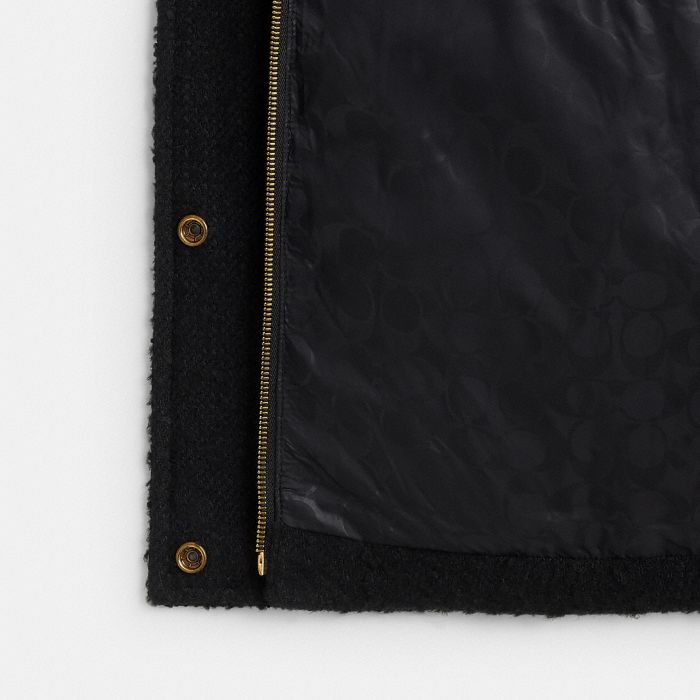 HERITAGE C CROPPED BOUCLE PUFFER