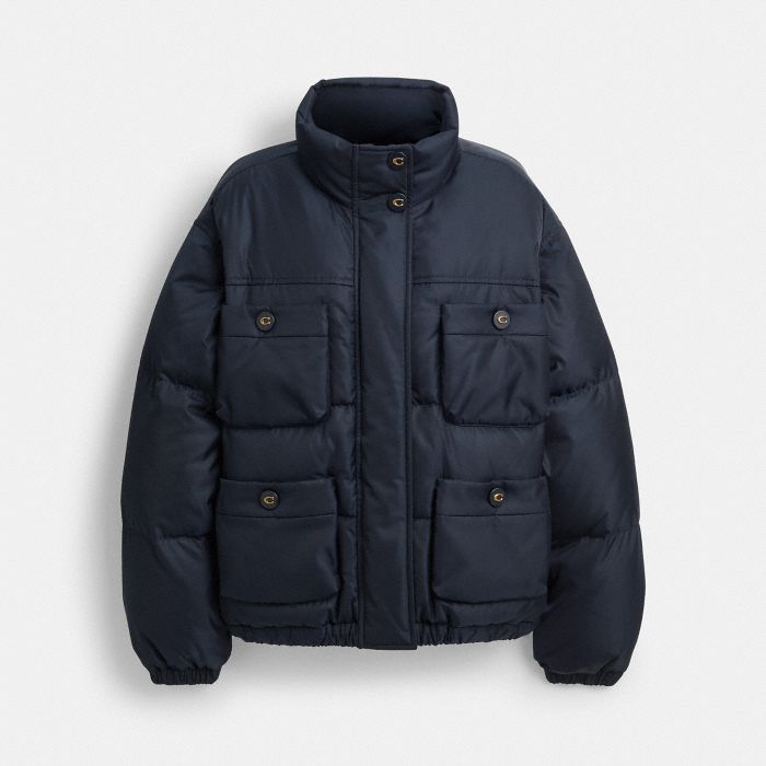 FOUR POCKET MID LENGTH PUFFER