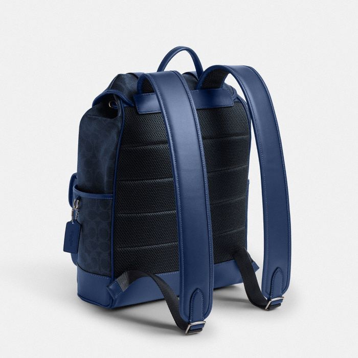 LEAGUE FLAP BACKPACK IN MIXED SIGNATURE CANVAS