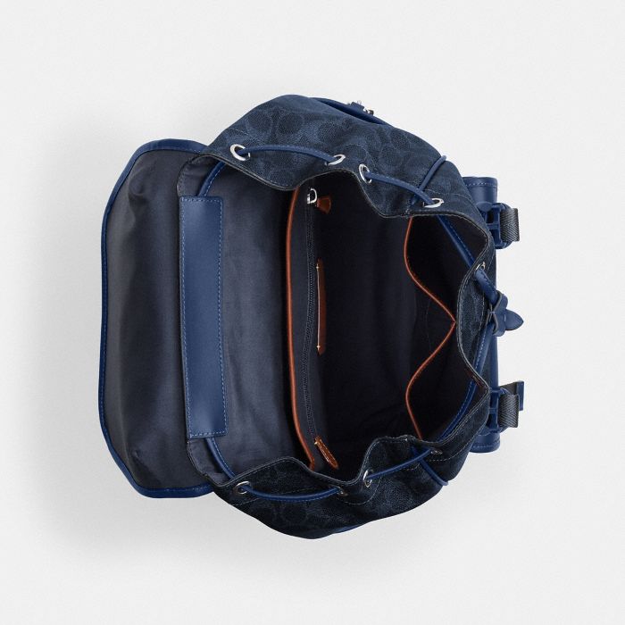 LEAGUE FLAP BACKPACK IN MIXED SIGNATURE CANVAS
