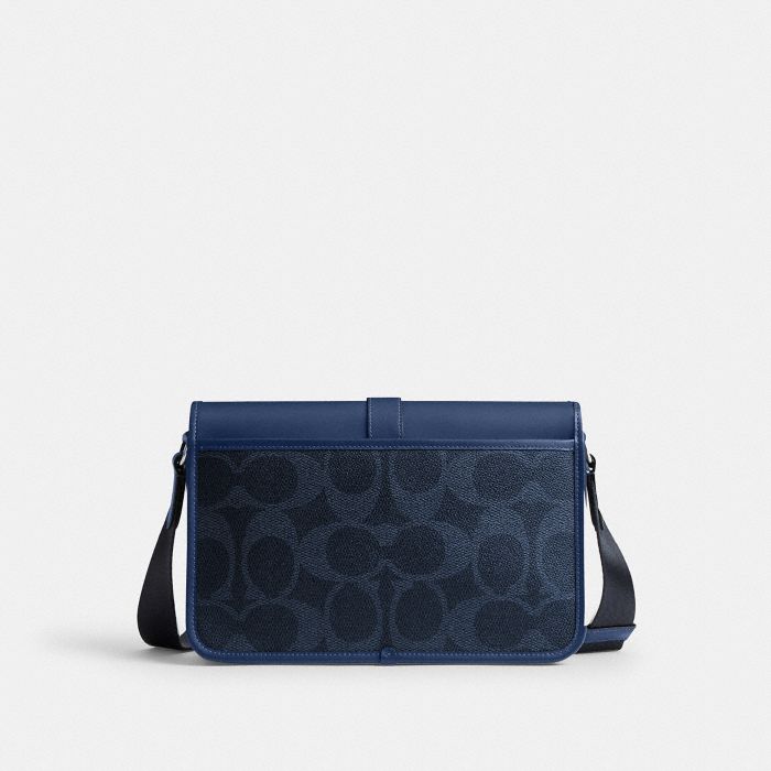 LEAGUE MESSENGER BAG IN MIXED SIGNATURE CANVAS