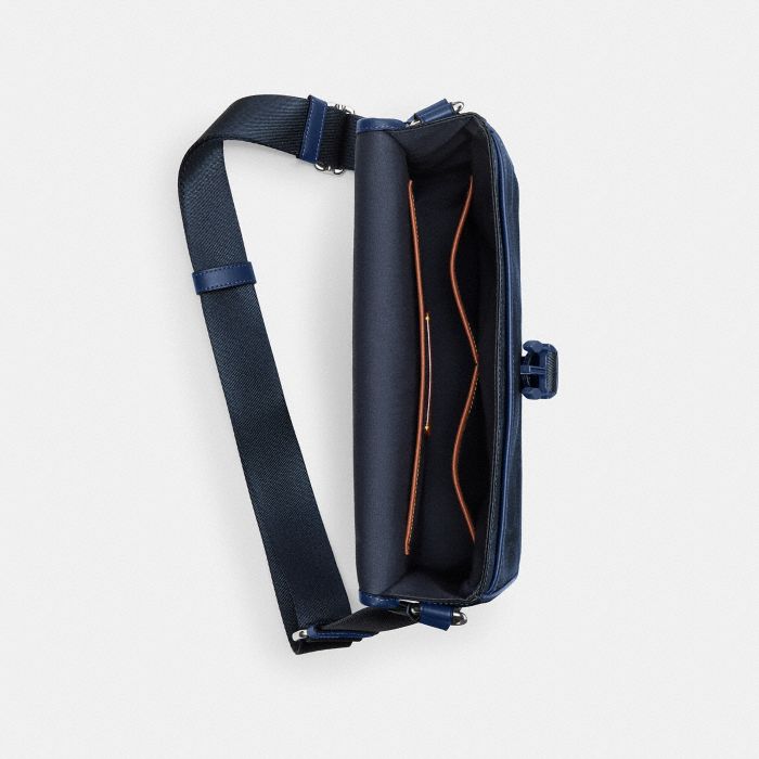 LEAGUE MESSENGER BAG IN MIXED SIGNATURE CANVAS