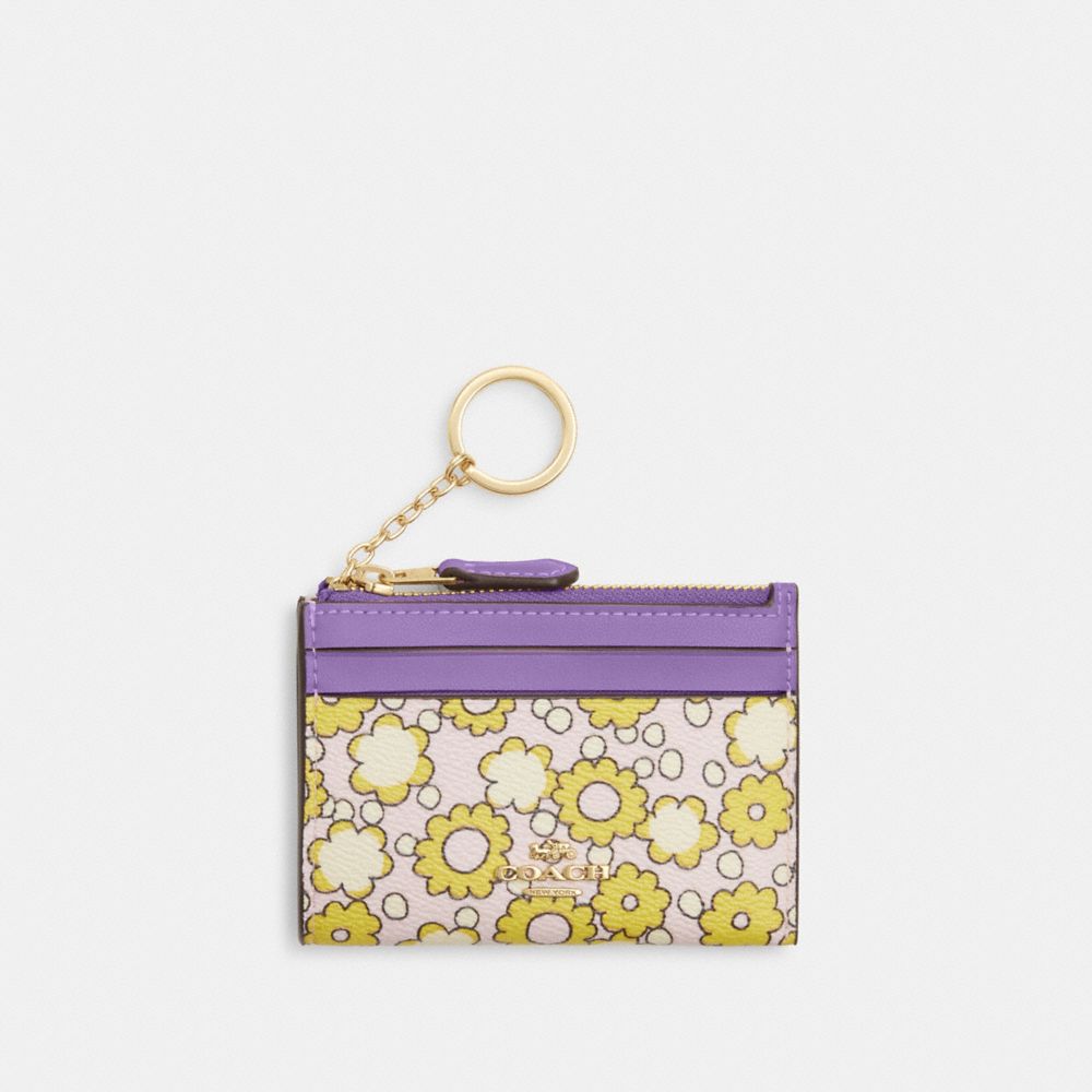 Mini Skinny Id Case With Floral Print - CBL74 - Im/Lilac Multi