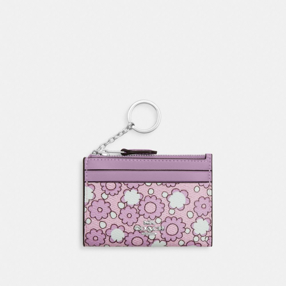 Mini Skinny Id Case With Floral Print - CBL74 - Sv/Lily Multi