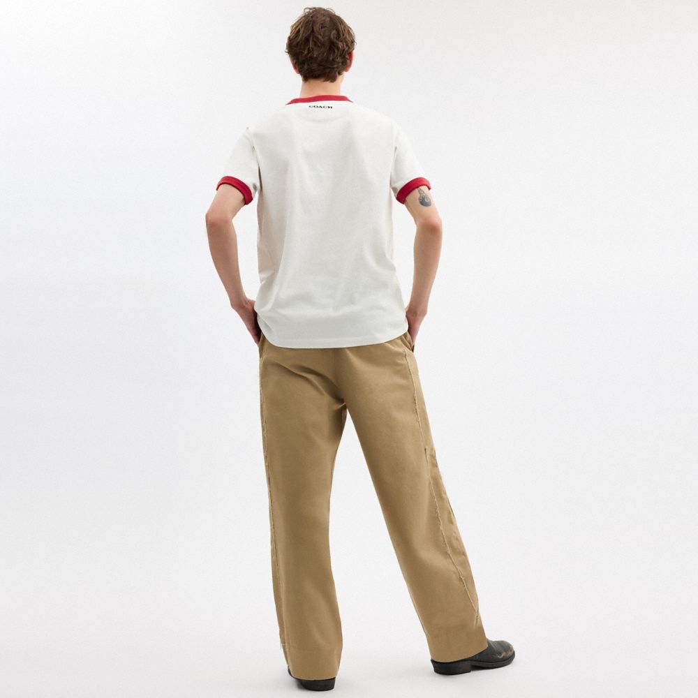 COACH X PEANUTS RINGER T-SHIRT IN ORGANIC COTTON