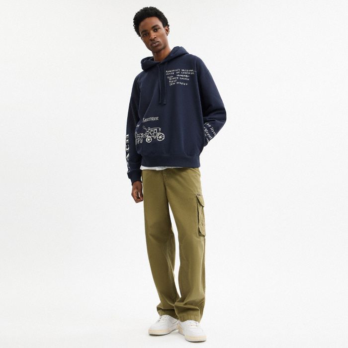 SKETCH HORSE AND CARRIAGE RELAXED HOODIE