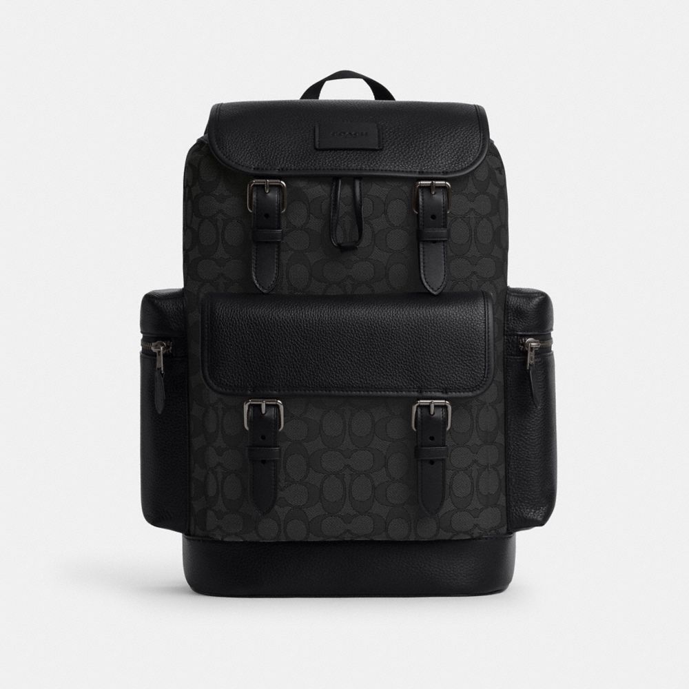 Sprint Backpack In Signature Jacquard - CBM50 - Black Copper/Black