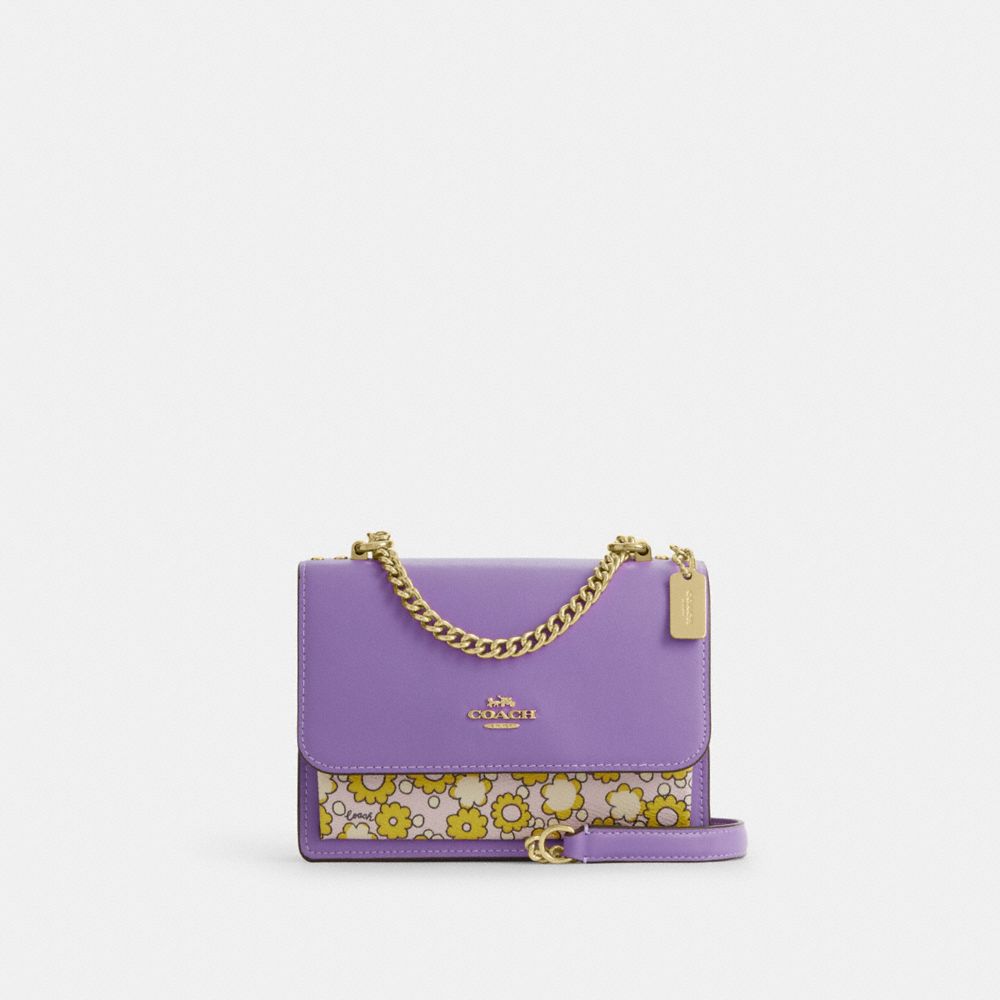 Mini Klare Crossbody Bag In Colorblock With Floral Print - CBM62 - Im/Lilac Multi